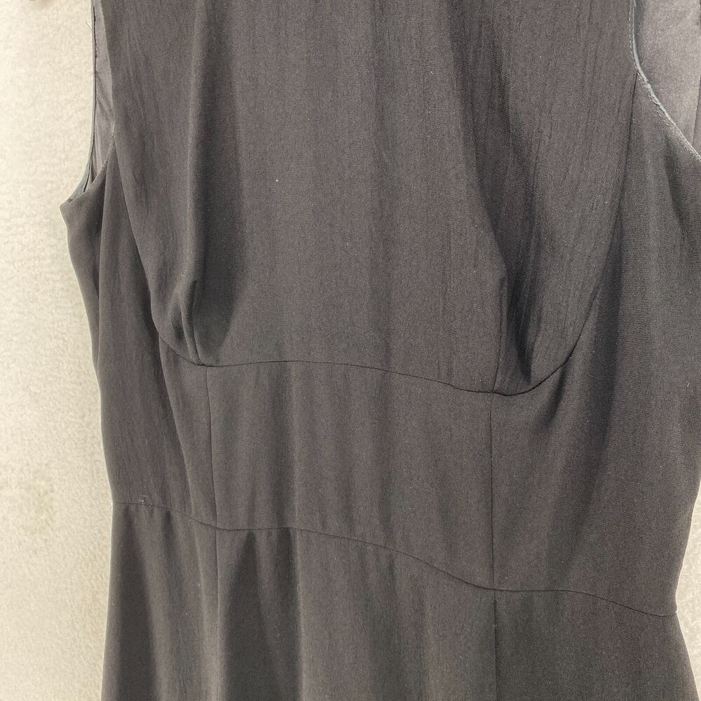 PRADA MILANO Dress 42 S Silk Blend Sheath Sleeveless Career Workwear Black - Picture 6 of 15